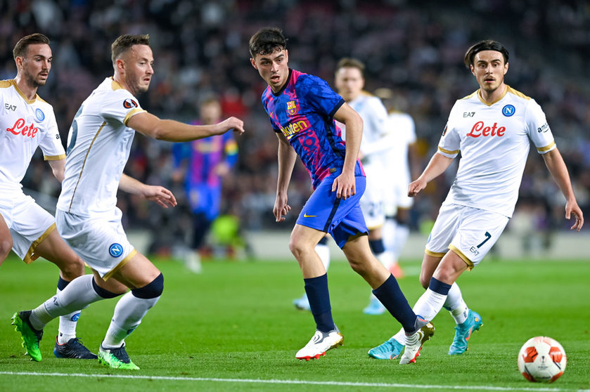17 February 2022, Spain, Barcelona: Barcelona's Pedri in action during the UEFA Europa League play-offs first leg soccer match between FC Barcelona and SSC Napoli at Camp Nou. Photo: Gerard Franco/Gerard Franco/DAX via ZUMA Press Wire/dpa.