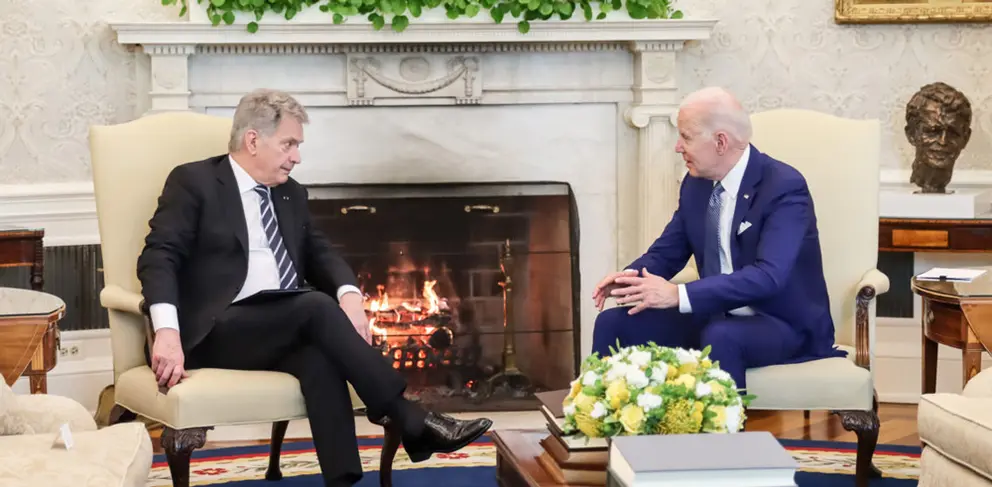 04/03/2022 President of the Republic of Finland Sauli Niinisto met President of the United States Joseph R. Biden in Washington D.C. on Friday, 4 March 2022. Photo: Elina Karjalainen/Embassy of Finland, Washington D.C.