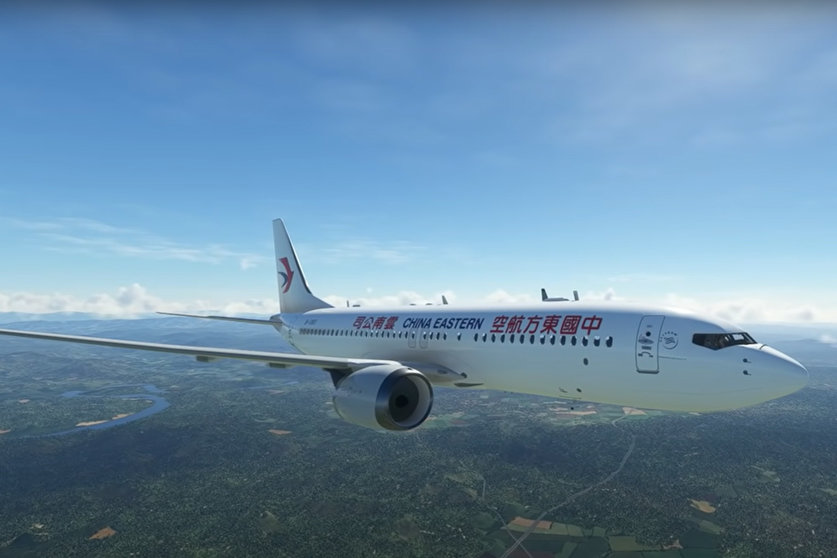Simulation of a China Eastern Airlines plane. Source: YouTube.