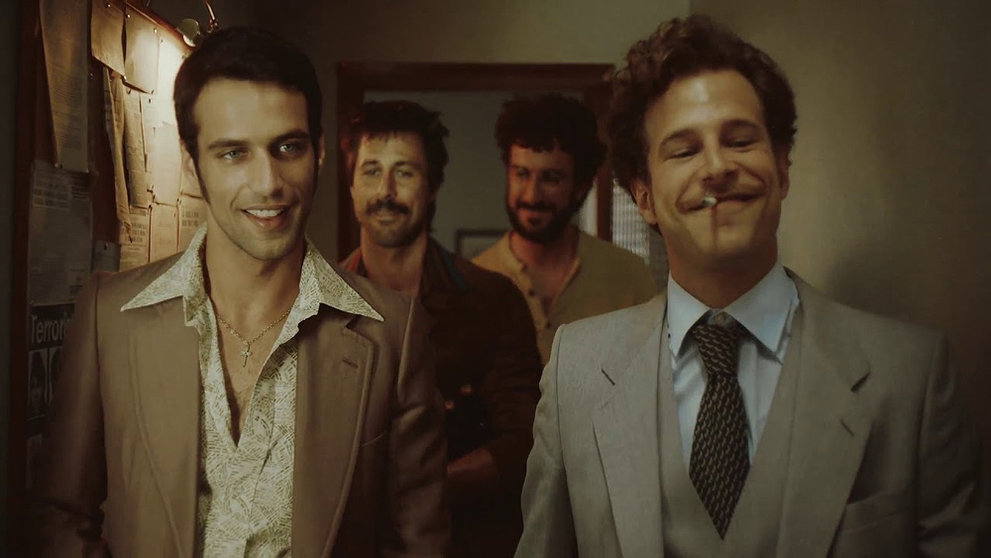 The four main protagonists of the Spanish police series Drug Squad: Costa del Sol. Image YouTube screenshot.