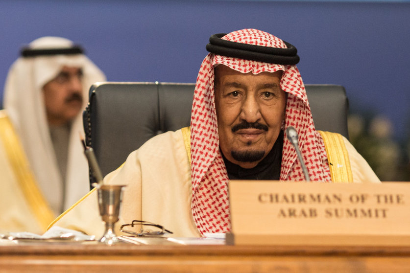 FILED - 24 February 2019, Egypt, Sharm El-Sheikh: Saudi King Salman bin Abdulaziz Al Saud attends the first plenary session of the 2019 European Union (EU) and League of Arab States (LAS) summit at the Sharm El Sheikh convention center. Saudi Arabia’s 86-year-old King Salman was admitted to a hospital for unspecified medical tests, the official Saudi Press Agency SPA reported on Sunday. Photo: Oliver Weiken/dpa.