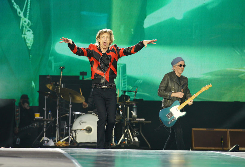 09 June 2022, United Kingdom, Liverpool: Singer Mick Jagger of the English rock band Rolling Stones performs onstage during a concert at Anfield Stadium as part of the band's European tour. Photo: Peter Byrne/PA Wire/dpa.