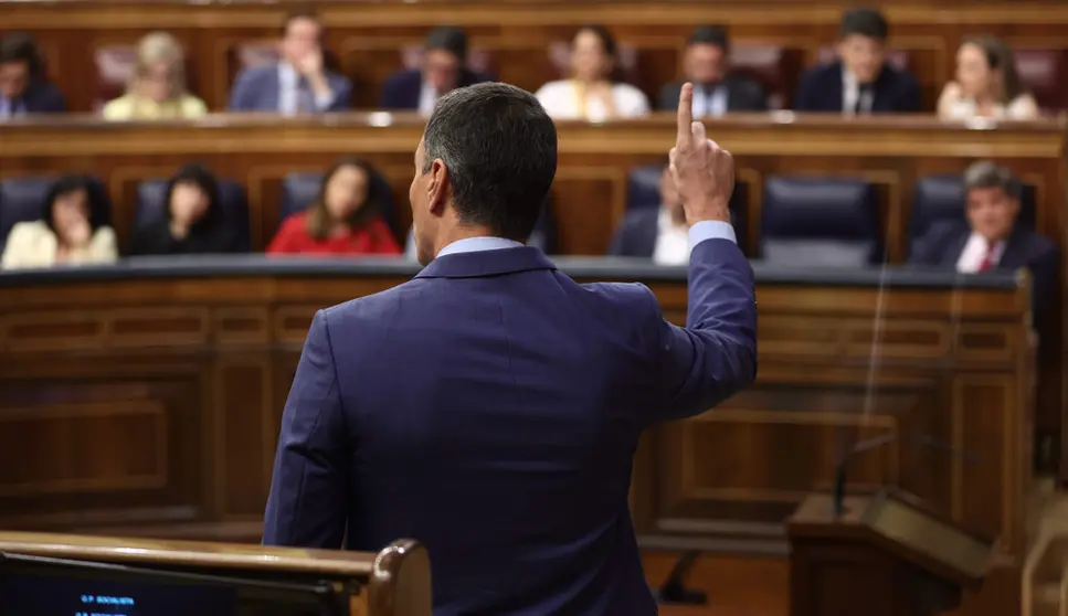 22 June 2022, Spain, Madrid: Spanish Prime Minister Pedro Sanchez, speaks during a plenary session at the Spanish Congress of Deputies. Photo: Eduardo Parra/EUROPA PRESS/dpa.