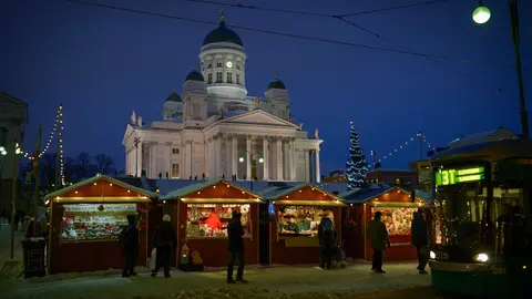 Christmas market cathedral Helsinki Visit Finland