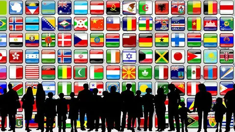 Flags continents international