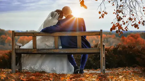 Bride groom couple wedding spouses