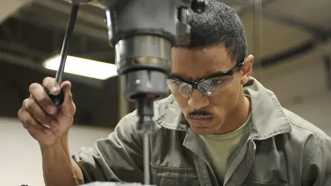 Worker man black