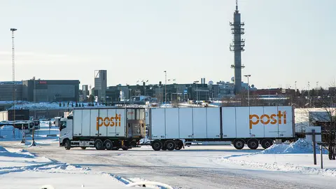 Postal service trucks. Photo: Posti/Imagokuva/File photo.