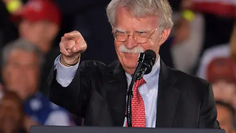 FILED - US National Security Advisor John Bolton speaks to members of the US-Venezuelan community during a rally by US President Donald Trump at the Ocean Bank Convocation Center. Photo: -/SMG via ZUMA Wire/dpa.