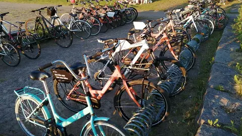 Bikes parked in Lappeenranta. Photo: Foreigner.fi.