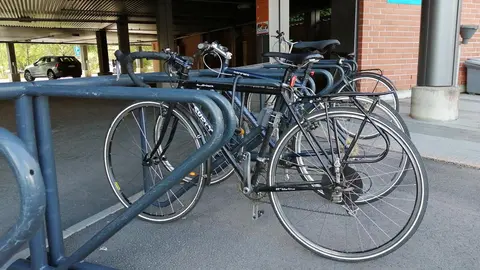 Bikes parked in a workplace in Espoo. Photo: Foreigner.fi.