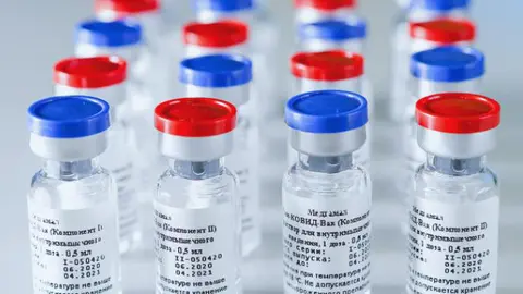 HANDOUT - 13 August 2020, Russia, Moscow: An undated picture made available on 13 August 2020 shows vials of the world's first COVID-19 vaccine, Sputnik V, developed by the Gamaleya Institute in Moscow. The Russian Direct Investment Fund (RDIF) has financed the Gamaleya Institute in Moscow to develop the world's first COVID-19 vaccine, Sputnik V. Photo: -/Russian Direct Investment Fund via YNA/dpa.