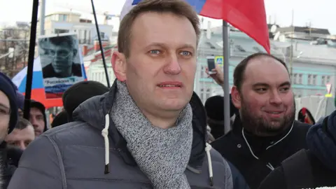 FILED - Opposition member Alexei Navalny participates in a demonstration in Moscow, Russia, 26 February 2017. The Russian opposition politician, arguably the fiercest domestic critic of President Vladimir Putin, is in a coma at a Siberian hospital after a suspected poisoning, his spokesperson said on Thursday. Photo: Claudia Thaler/dpa.