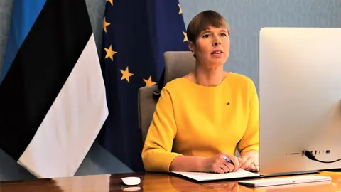 The President of Estonia, Kersti Kaljulaid. Photo: Twitter/@KerstiKaljulaid.