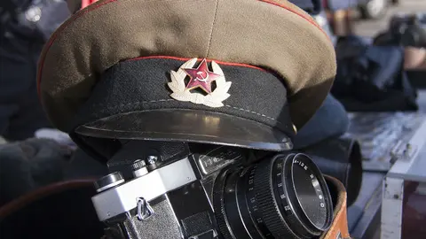 Russian-military-hat-camera