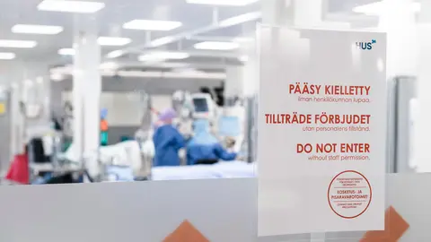Intensive care unit for coronavirus patients in Helsinki. Photo: @HUS.