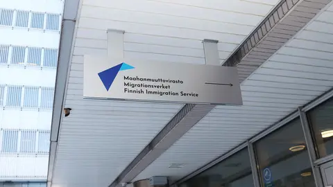 Migri office sign. Photo: Migri.