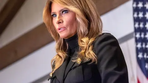 FILED - First Lady Melania Trump speaks at a rally for supporters of president Donald Trump in Pennsylvania, US, on October 31, 2020. Photo: Ron Adar/SOPA Images via ZUMA Wire/dpa