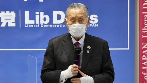 02 February 2021, Japan, Tokyo: Tokyo 2020 President Yoshiro Mori delivers a speech at the beginning of a meeting on the preparations for Tokyo 2020 Olympics and Paralympics at the Liberal Democratic Party (LDP) headquarters. Photo: Pool/ZUMA Wire/dpa