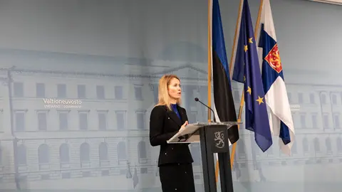 Estonian Prime Minister Kaja Kallas during her recent visit to Finland. Photo: Fanni Uusitalo/Vnk.