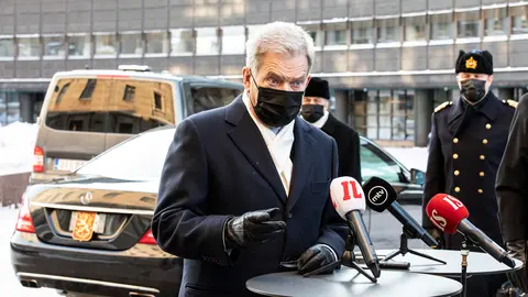President Sauli Niinisto speaking to the press. Photo: Hanne Salonen/Eduskunta.