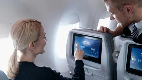 Finnair travelers in economy class. Photo: Finnair.