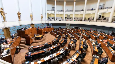 Finnish MPs voted in favor of the EU stimulus package in Tuesday's session. Photo: Hanne Salonen/Parliament.