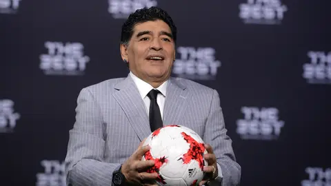 File photo of the Argentinian football legend Diego Maradona. Photo: picture alliance / Patrick Seeger/dpa.