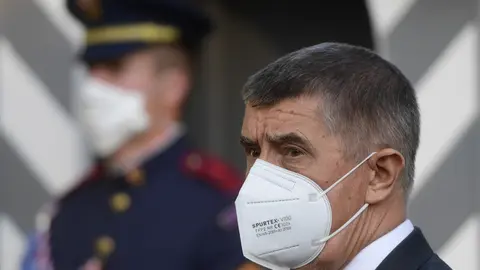 31 May 2021, Czech Republic, Lany: Czech Prime Minister Andrej Babis leaves the Lany Castle after a meeting with President Milos Zeman. Photo: Vondrou Roman/CTK/dpa