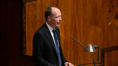 The chairman of the Perussuomalaiset, Jussi Halla-aho. Photo: Hanne Salonen/Eduskunta.