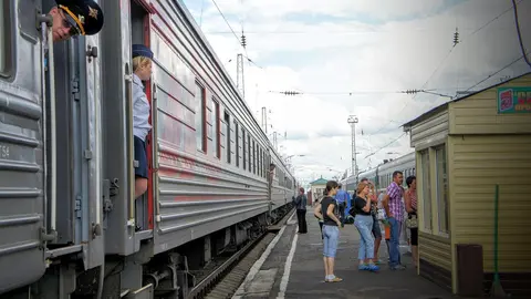 A Russian Trans-Siberian train stopped at a station. Photo: Pixabay/File photo.