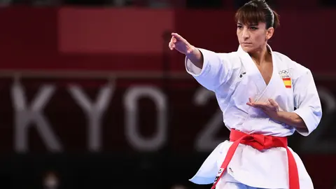 05 August 2021, Japan, Tokyo: Spain's Sandra Jaime competes in the Women's Kata Final of the Karate competitions, at the Nippon Budokan during the Tokyo 2020 Olympic Games. Photo: Gian Mattia D'alberto/LaPresse via ZUMA Press/dpa