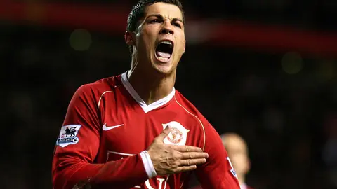 FILED - Then Manchester United's Cristiano Ronaldo celebrates scoring a goal during the English FA Cup soccer match against Middlesbrough at Old Trafford. Cristiano Ronaldo has returned to Manchester United, 12 years after he ended his first contract there, the English club said on Friday. Photo: Martin Rickett/PA Wire/dpa