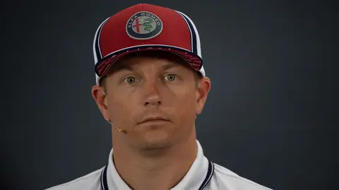 FILED - 25 July 2019, Baden-Wuerttemberg, Hockenheim: Finnish F1 driver Kimi Raikkonen of the Alfa Romeo Sauber F1 team attends a press conference of the Grand Prix of Germany Formula One race. Raikkonen confirmed on Wednesday he will end his Formula One career after two decades at the end of the season. Photo: Sebastian Gollnow/dpa