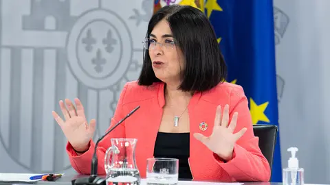 06/24/2021. The Minister of Health, Carolina Darias speaks at the press conference after the extraordinary Council of Ministers. Photo: La Moncloa.