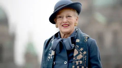 12 November 2021, Berlin: Queen Margrethe II of Denmark is pictured before a press conference at the Humboldt Forum. Danish royal family is on a four-day state visit to Germany. Photo: Britta Pedersen/dpa-Zentralbild-POOL/dpa.