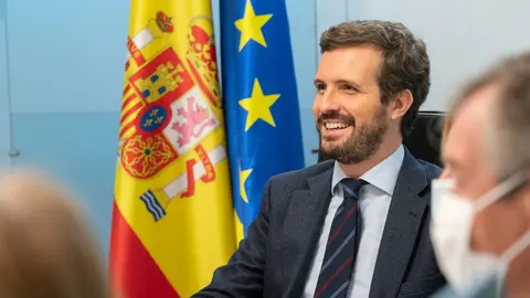 The President of the right-wing opposition party PP, Pablo Casado. Photo: Partido Popular.