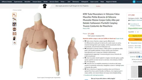 Silicone arm like the one used by the Italian man to try to deceive doctors. Image: Screenshot from Amazon website.