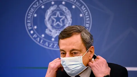 13 December 2021, Italy, Rome: Italian Prime Minister Mario Draghi attends the National Conference on Disability. Photo: Riccardo Antimiani/LaPresse via ZUMA Press/dpa.