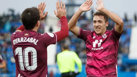 05 January 2022, Spain, Madrid: Real Sociedad's Mikel Oyarzabal celebrates scoring his third goal during the Spanish Cup (Copa del Rey) round of 32 soccer match between CD Leganes and Real Sociedad at Butarque Stadium. Photo: -/Indira/DAX via ZUMA Press Wire/dpa.
