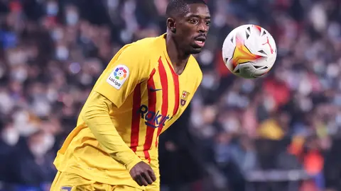 08 January 2022, Spain, Granada: Barcelona's Ousmane Dembele in action during the Spanish La Liga soccer match between Granada CF and FC Barcelona at New Stadium of Los Carmenes. Photo: Jose Luis Contreras/DAX via ZUMA Press Wire/dpa.
