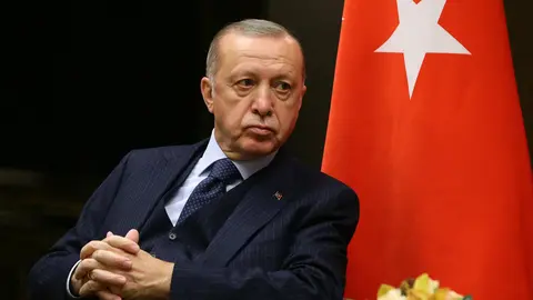 FILED - 29 September 2021, Russia, Sochi: Turkish President Recep Tayyip Erdogan meets with Russian President Vladimir Putin (Not Pictured) at the Bocharov Ruchei residence in Sochi. Turkey is hoping to open a new chapter with countries in the Gulf and Middle East, particularly Israel and the United Arab Emirates (UAE), according to Turkish President Recep Tayyip Erdogan. Photo: -/Kremlin/dpa - ATTENTION: editorial use only and only if the credit mentioned above is referenced in full.