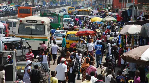 Ghana street by Pixabay.