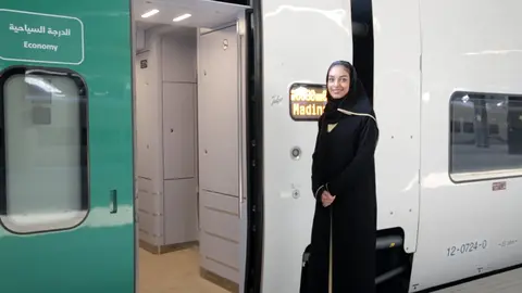 A Saudi employee of the high-speed rail line. Photo: Renfe.