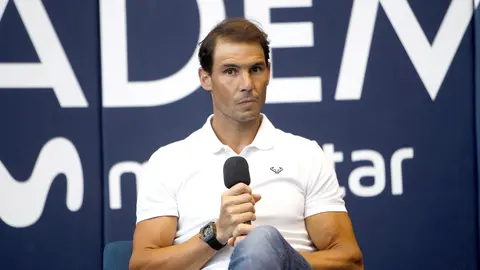02 February 2022, Spain, Manacor: Spanish tennis player Rafael Nadal attends a press conference at the Rafa Nadal Academy following his arrival from Australia. Nadal became the first male tennis player to win 21 Grand Slams after defeating Russian Daniil Medvedev at the Australian Open in a match that lasted more than five hours. Photo: Isaac Buj/EUROPA PRESS/dpa.