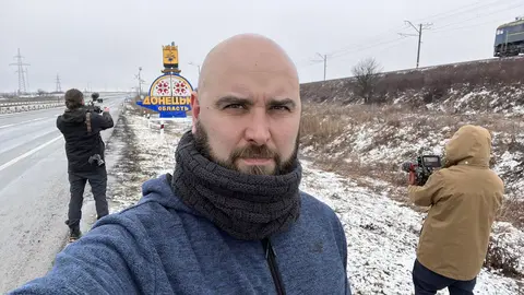 The Spanish journalist arrested in Poland on suspicion of spying for Russia Pablo Gonzalez. Photo: @PabVis/Twitter.