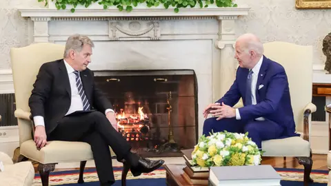 04/03/2022 President of the Republic of Finland Sauli Niinisto met President of the United States Joseph R. Biden in Washington D.C. on Friday, 4 March 2022. Photo: Elina Karjalainen/Embassy of Finland, Washington D.C.