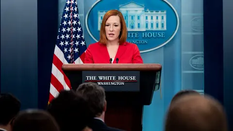 07 March 2022, US, Washington: White House press secretary Jen Psaki speaks during a press briefing at the White House. Photo: Michael Brochstein/ZUMA Press Wire/dpa.
