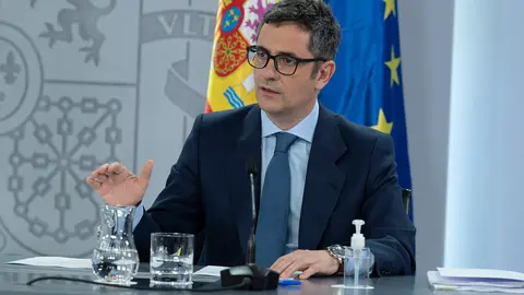 01/11/2022. Minister of the Presidency, Relations with the Courts and Democratic Memory Félix Bolaños appeared at a press conference after the meeting of the Council of Ministers. Photo: La Moncloa.