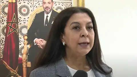 Morocco's Ambassador to Spain, Karima Benyaich, making a statement in 2021 in the face of the crisis with Spain. Source: YouTube screenshot.